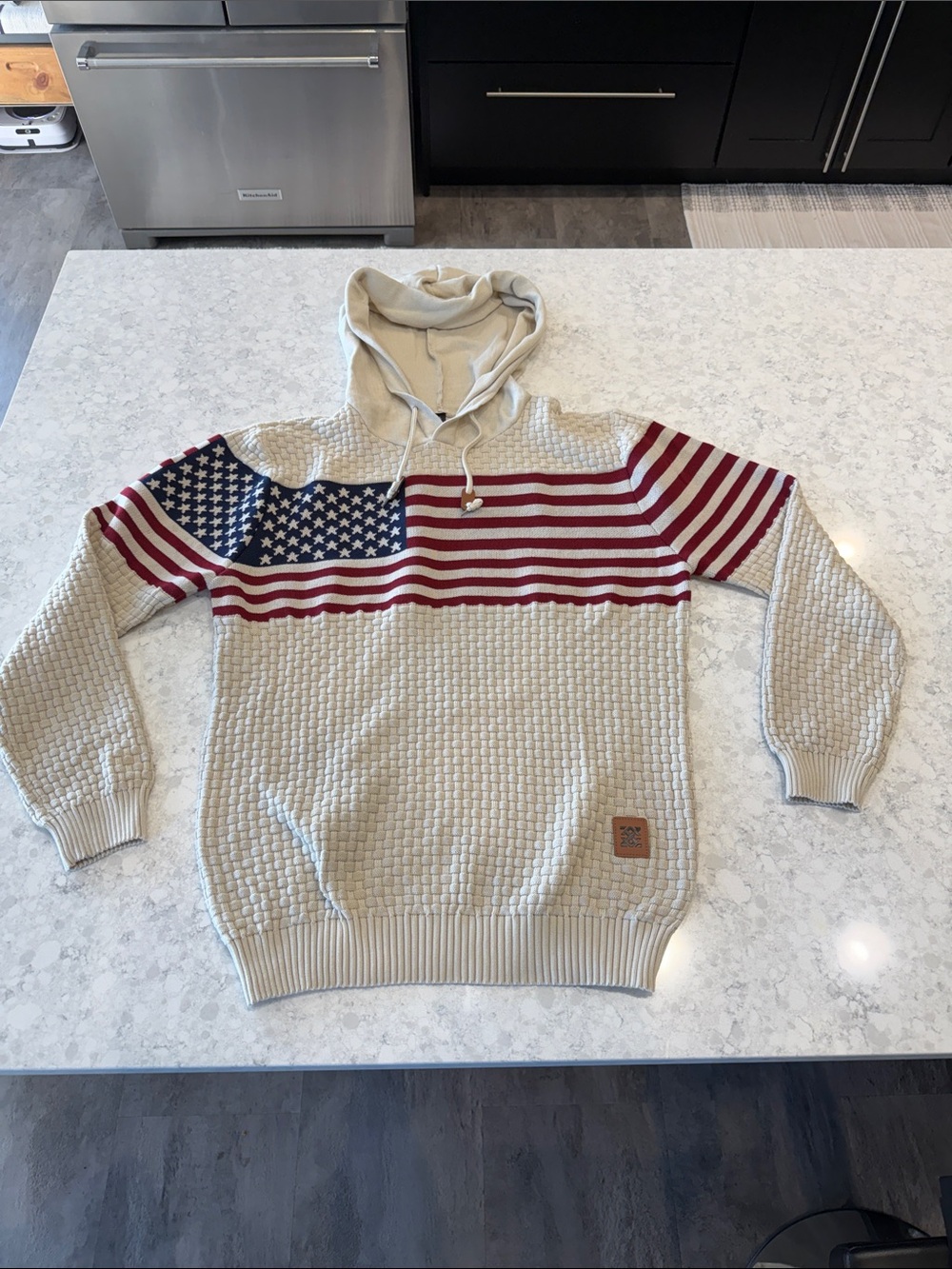American Flag Patriotic Hoodie. NWOT